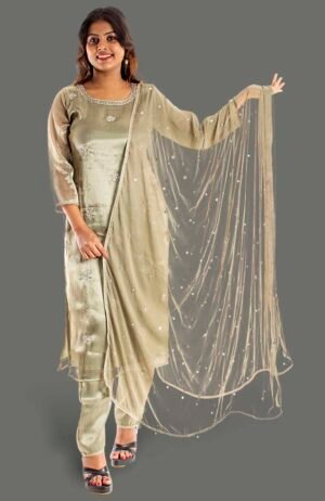 Shimmer grey salwar kameez set FS02
