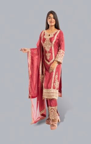 Sky shimmer silk salwar kameez set FS07