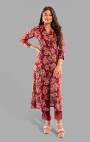 Pink pure georgette salwar kameez set FS15