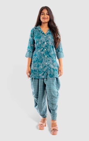 Dual-tone muslin kurti FS22
